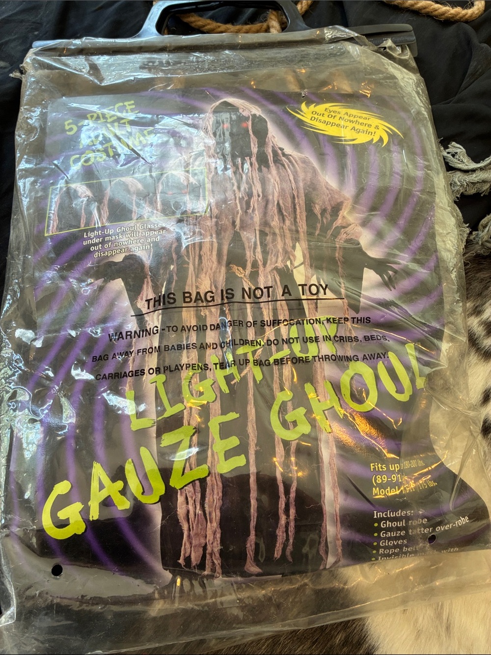 Light Gauze Ghoul Men’s Costume Bag - Black